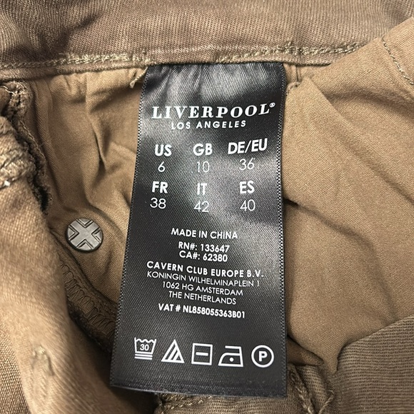 NWT LIVERPOOL Kay Skinny Colored Jean- BROWN-SZ 6 - Picture 6 of 7